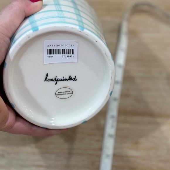 NWT Anthropologie Handpainted Aqua Milos Vase, Small - Picture 5 of 8